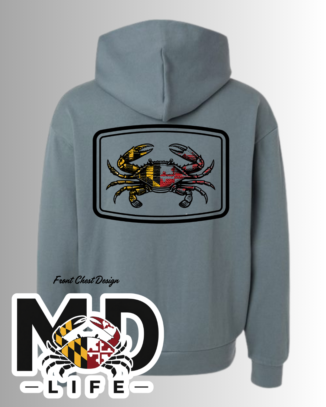 Crab MD Hoodie – Steel Blue