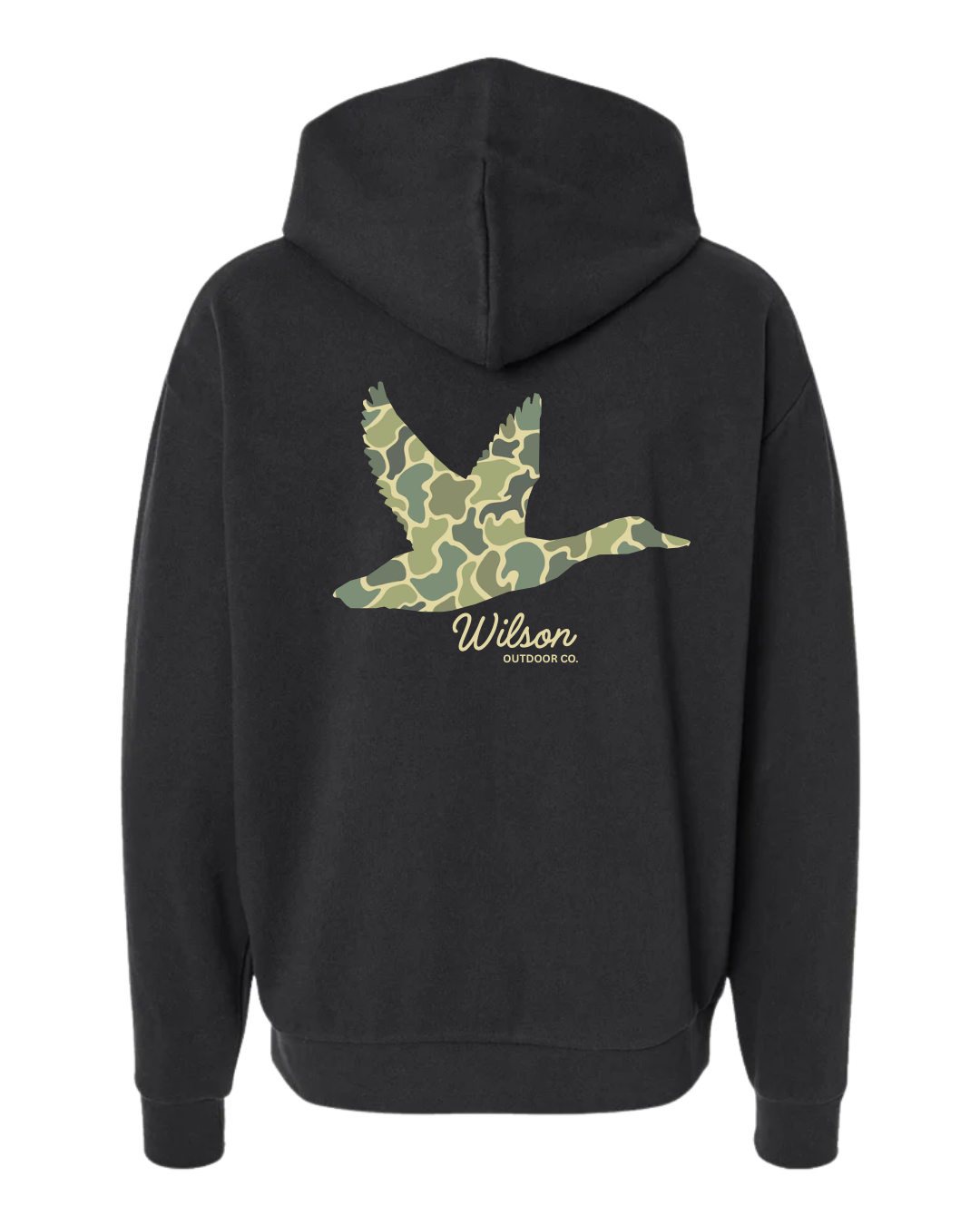 Camo Duck Hoodie Black