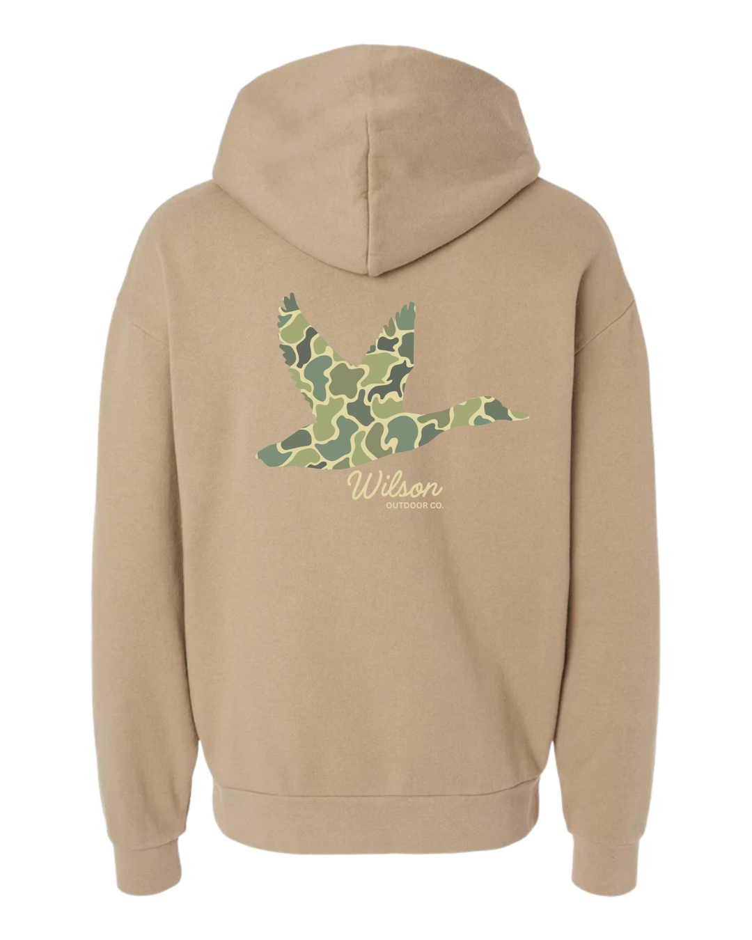 Camo Duck Hoodie Tan